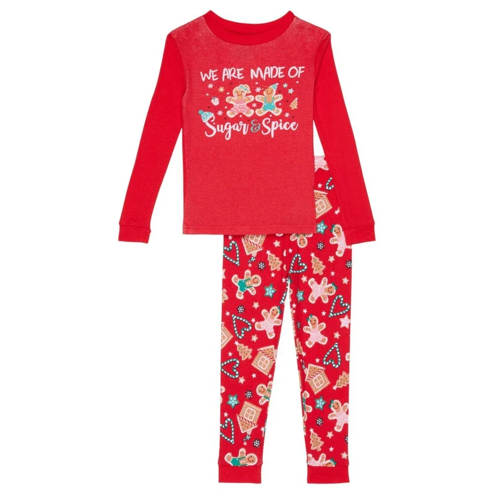 Pajamarama Cookie Taster Pajama Set Kids 10 Red Cookies Cotton Slim Fit JDM2404